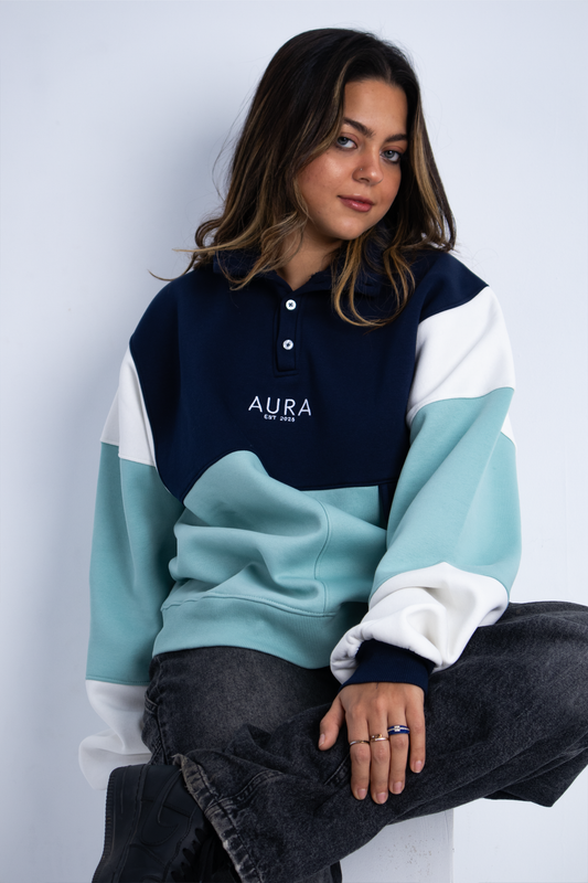 Oversized TriTone Pullover