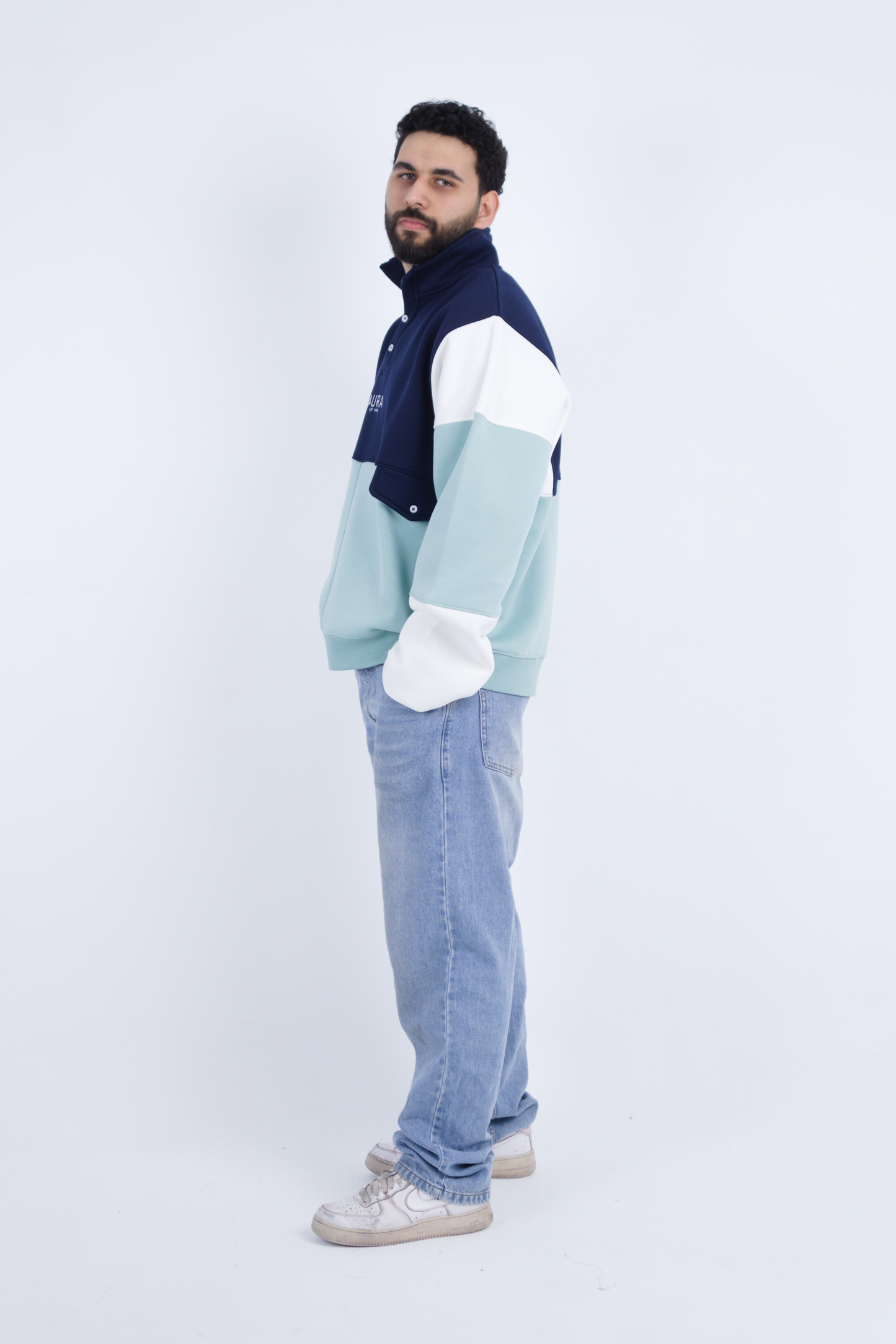 Oversized TriTone Pullover