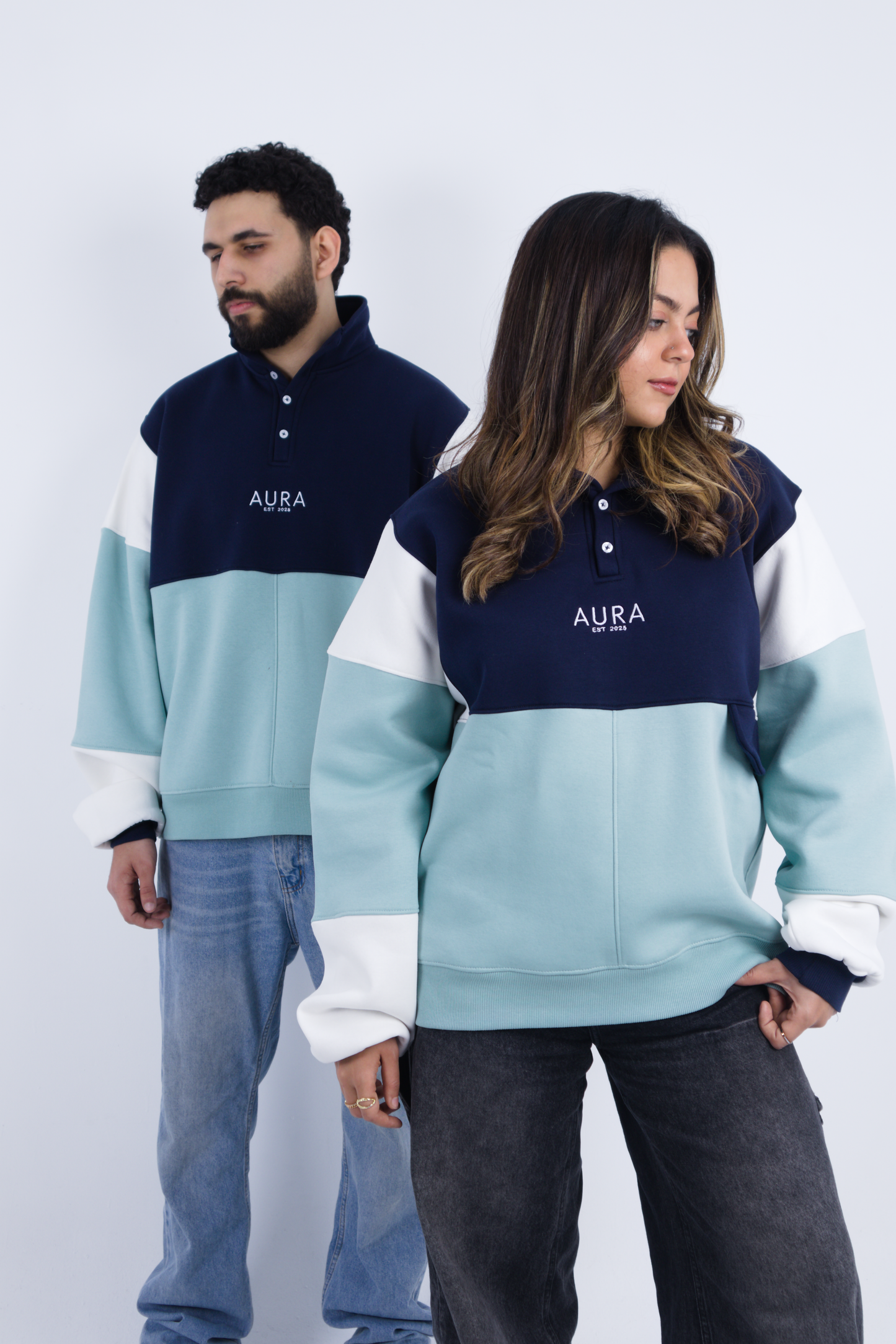 Oversized TriTone Pullover